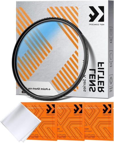 Nano Klear 82mm Sterfilters, 4-Punt Stereffect Filters van Optisch Glas met Glanzend Stereffect en 3 Reinigingsdoeken voor Fotografie