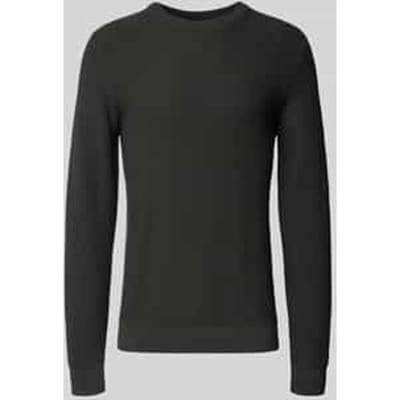Gebreide pullover met structuurmotief en ronde hals