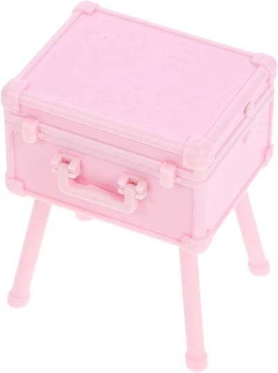 Miniatuur Make-up Doos - Decoratie Speelgoed - Poppenhuis Decoratie - Hoge Imitatie - 6.20x4.80x4.00CM - Roze