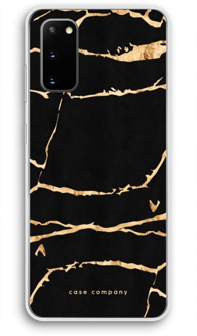 Case Company® - Hoesje geschikt voor Samsung Galaxy S20 hoesje - Gouden marmer - Soft Cover Telefoonhoesje - Bescherming aan alle Kanten en Schermrand