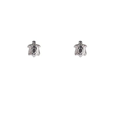 Go Dutch Label Oorknoppen Turtle Stud Zilverkleurig