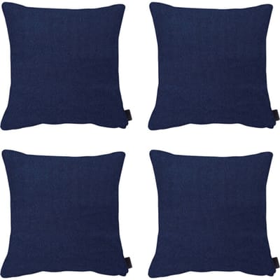 Madison - Sierkussen Panama indigo - Ca. 45x45 cm - Set van 4