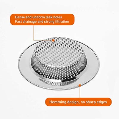 Keuken Badkamer Wastafel Zeef - RVS Afvoerfilter 3 inch - Set van 2