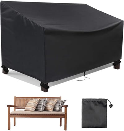 Tuinbankhoes Waterdicht - Beschermhoes Buitenmeubels - Meubels Beschermen - Met Ventilatie - 190 x 66 x 89 cm - Zwart