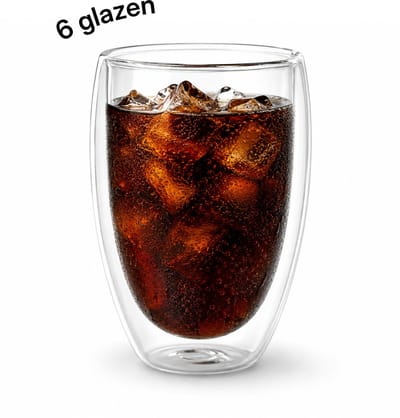 Proefer Dubbelwandige Glazen 350 ml - Set van 6 - Koffie- en Theeglazen