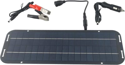 Draagbaar 60W Zonnepaneel Druppellader 12V voor Auto Caravan Camper en Boot