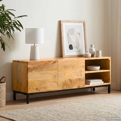 vidaXL - Opbergkasten - Bruin - 110 - x - 30 - x - 40 - cm - Massief - Mango - Hout