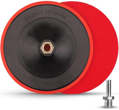 Polijstschijf 180mm - M14 booradapter - Aluminium en PU - Geschikt voor slijpmachines - ShopVlot