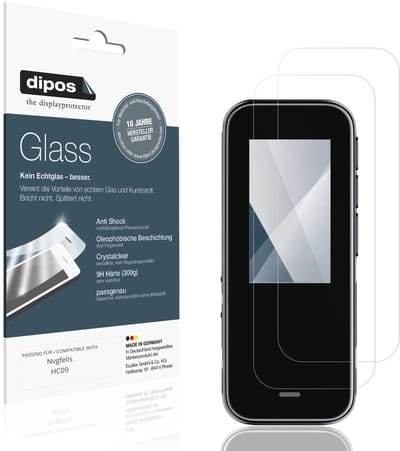 dipos – 2x Pantserfolie geschikt voor Nvgfelis HC09 | 9H Screenprotector