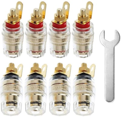 8-delige 4mm Banana Plug Aansluiting voor Speaker Terminals en Amperen