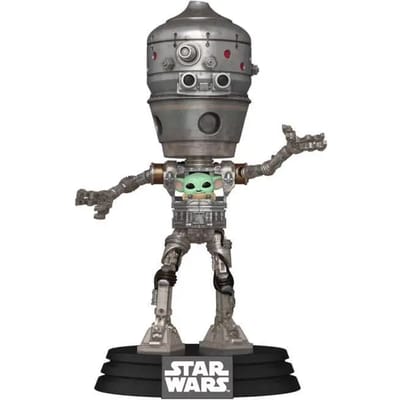 Beeldje Funko Star Wars: The Mandalorian POP! bobblehead IG-12 with Grogu