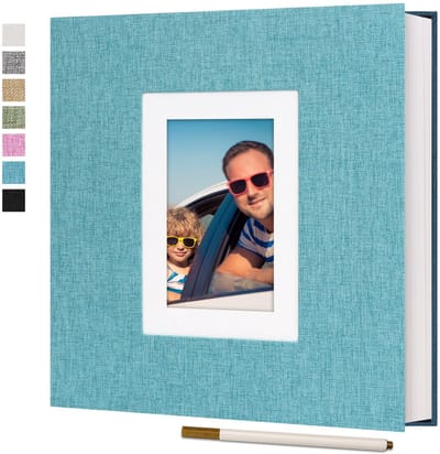 Dailygoody - Fotoalbum - Zelfklevend - Geheugenboek - Blauw - Plakboek - Voor persoonlijke herinneringen - 40 pagina's