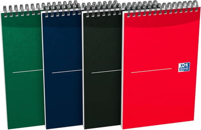 Gebonden Notitieboek 125 x 200 mm Gelijnd 180 Pagina's Met Ringbinding - 10 stuks