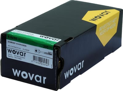 Wovar Spaanplaatschroeven AR|coating 5 x 50 mm Deeldraad Torx 25 | Doos 200 stuks