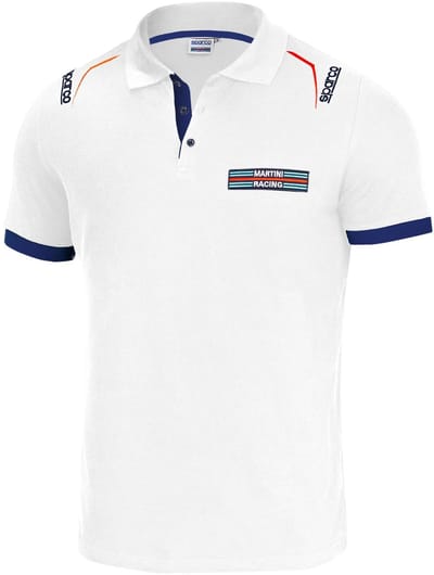 Sparco Martini Racing Martini Racing Poloshirt - Wit/Marineblauw — XXXL