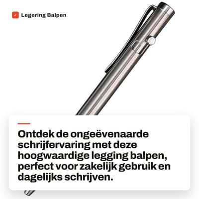 Dailygoods- Balpen Titaniumlegering - Intrekbare Pen - Antislip Groeven - Zakformaat - 12,2 cm - 21 gr - Duurzaam en Corrosiebestendig - Drukpen