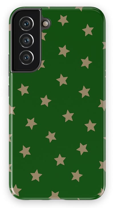 DripCase Hoesje Samsung Galaxy S22 Plus | Sterren Design | Magnetisch Opladen | 2-in-1 Ontwerp | Stars Backcover Forest Gold