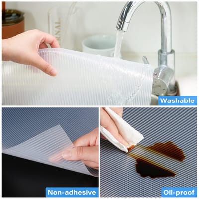 Antislip Transparante Kastbekleding Waterdicht Stofdicht Multifunctionele Voedselveilige EVA Keukenbekleding voor Kastlades 600x30cm transparant
