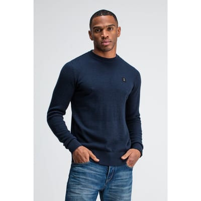 Butcher of Blue Structure Crew Alaska Blue Maat: S | Sweaters Outlet | Heren | Blauw