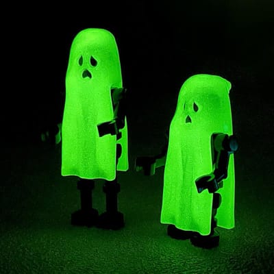 MOC Briques Halloween Fantôme Zombie Cercueil Cadavre Squelette Figurine d'Action Blocs de Construction Mini Poupées Jouets idéal pour les cadeaux d'enfants green