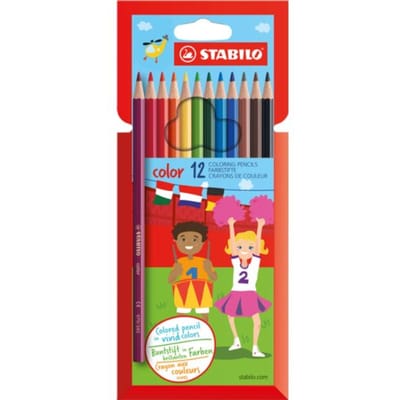 STABILO Color - Kleurpotloden - Intense Kleuren En Makkelijke Kleurafgifte - Etui Met 12 Kleuren