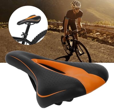 Dailygoods- Fietszadel Comfortabel - Ergonomisch Ontwerp - Waterdicht PU - Schokabsorberend - Lichtgewicht - Stevig Stalen Frame - Fietsstoel