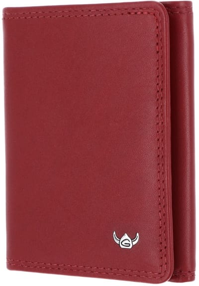 Golden Head Leren kaarthoes Polo RFID Protect Minischeintasche 1012 Rot donkerrood