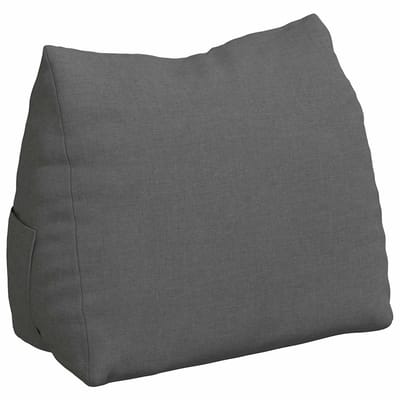 vidaXL Rugkussen Donkergrijs 45 x 20 x 35 cm Stof