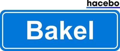 Hacebo - Plaatsnaam Sticker - 29x10 CM - Bakel sticker - Verkeersborden sticker - grappige cadeaus - Bakel