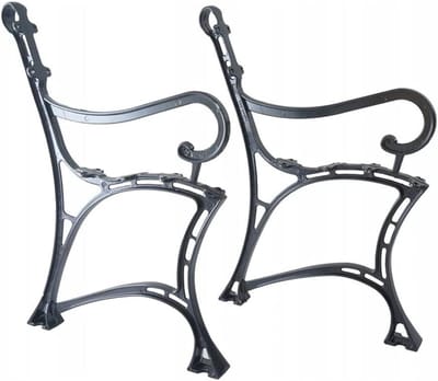 Bankpoten Aluminium - Meubelonderstel Armleuning - Zelf Bank Bouwen - Gepoedercoat Vervaardigd EU - 2 stuks 74.5 cm - Zwart