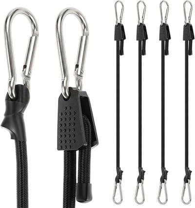 Elastische Spanband met Karabijnhaak - 100 cm - Verstelbaar en Sterk - Voor Bagage, Camping en Transport