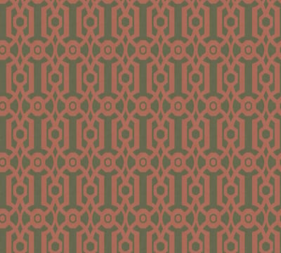 RETRO BEHANG | Grafisch - oranje groen - Architects Paper Art of Eden