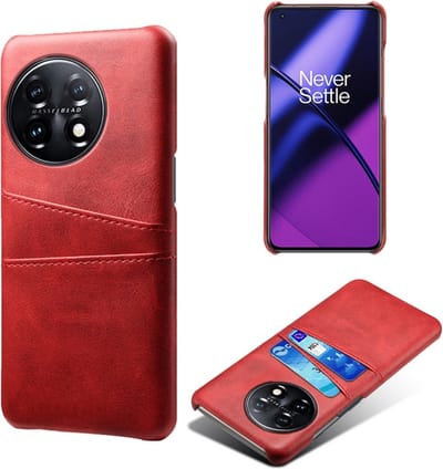 Coverup Hoesje - Geschikt voor OnePlus 11 5G Hoesje - Coverup Dual Card Back Cover - Rood