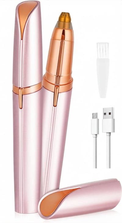 SNJY® Epilator - Gezichtsepilator Vrouw - Epilator Gezicht - Wenkbrauwtrimmer en Gezichtshaarverwijderaar - Roségoud
