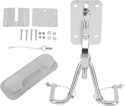 Snap Davits Set - Snelsluiting Davits - Bootuitrusting Monteren - Roestvrij Staal - 110KG Capaciteit - Wit