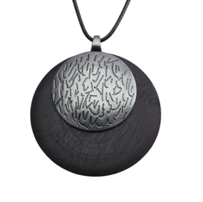 Ketting- bruin zwart hout verstelbaar - Charme Bijoux