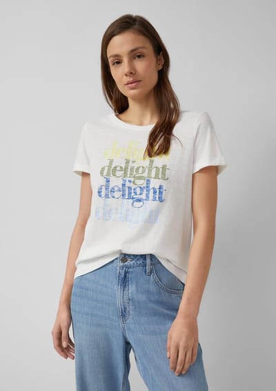 Zachte katoenen jersey T-shirt met print voor vrouwen s.Oliver
