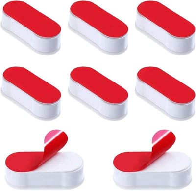 Thijox - Buffers voor Toiletzittingen - 8 Stuks Universele Zelfklevende Stoppers voor WC-afdekking - Wit - Duurzaam ABS - Ideaal voor Thuisgebruik en