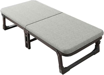 Opvouwbaar Kampeerbed - Logeerbed Gastenbed - Ontspannen Buiten - Met Comfortmatras - 185x70cm - Grijs