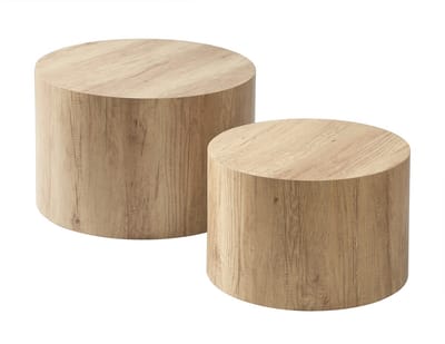 CALICOSY - Set van 2 ronde salontafels - MAIA