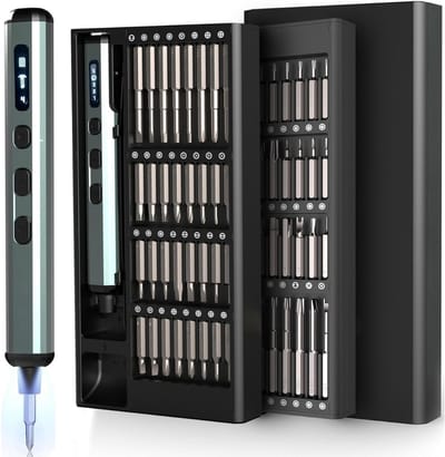 HEZIVO® Elektrische Schroevendraaier 72-in-1 - Precisie Schroefmachine - 64 Magnetische Bits - LED-Display