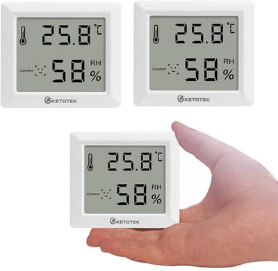 Digitale hygrometer en thermometer 3-pack voor binnengebruik