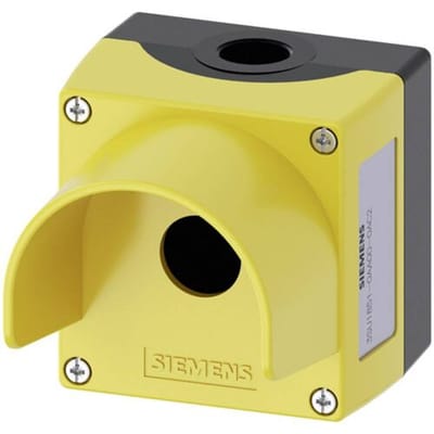 Siemens 3SU1851-0AA00-0AC2 3SU18510AA000AC2 Lege behuizing Met beschermde kraag, Voor bodembevestiging (Ø x h) 22 mm x 112.5 mm 1 stuk(s)