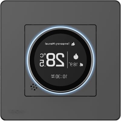 Slimme Thermostaat Knop - Verwarmingsthermostaat Temperatuurregelaar - Kamertemperatuur Regelen - Instelbare Helderheid - 10 x 10 x 5 cm - Wit
