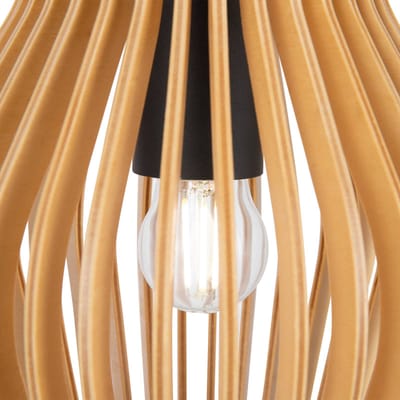Hanglamp Maytoni Roots, Ø 20 cm, hoogte 31 cm, hout/zwart