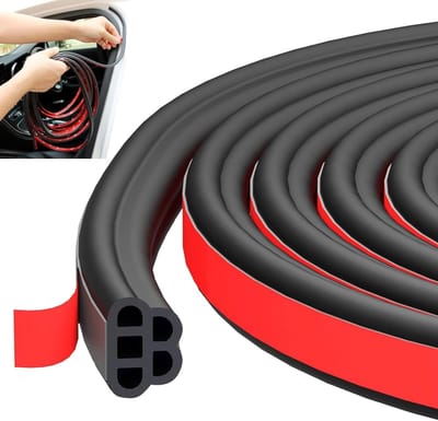 Geluiddichte Auto Deurrubber Strip voor Bescherming, Waterdicht en Zelfklevend, Universele Toepassing met 5 Gaten en Dubbele Laag