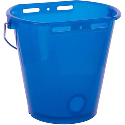 Excellent Kalverdrinkemmer - Kalveremmer - Emmer - 8 Liter - Blauw transparant met schaalverdeling
