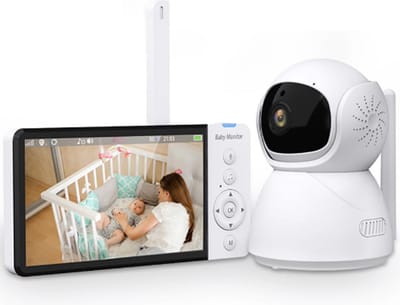 Babyfoon met Camera - Baby Monitor met Geluidsdetectie - Babyfoon met Camera - Wit/1 Stuks