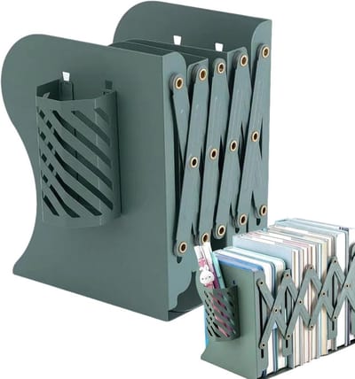 Bureauboekenrek - Boekenplank organizer - Bureau organiseren - Met penhouder - 20x11x20 cm - Groen