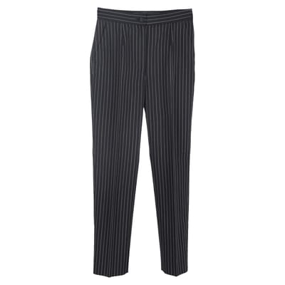 Gestreepte broek van Dolce & Gabbana in zwarte scheerwol
